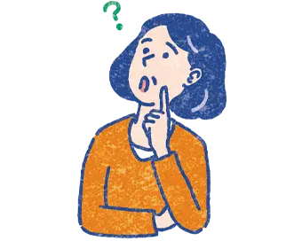 疑問のある女性のイラスト