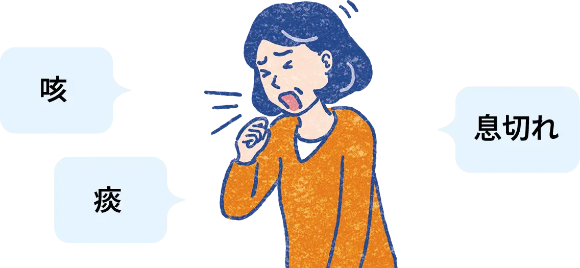 咳・痰・息切れのイメージ