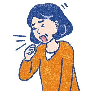咳をしているイラスト