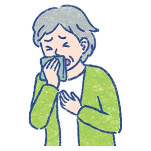 痰で困っているイラスト