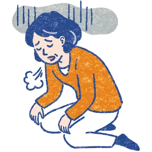疲れやすいイメージのイラスト